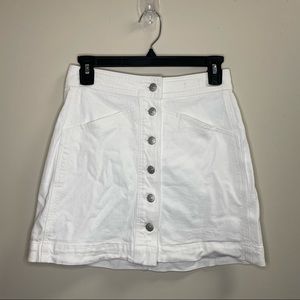 Madewell White Denim Skirt